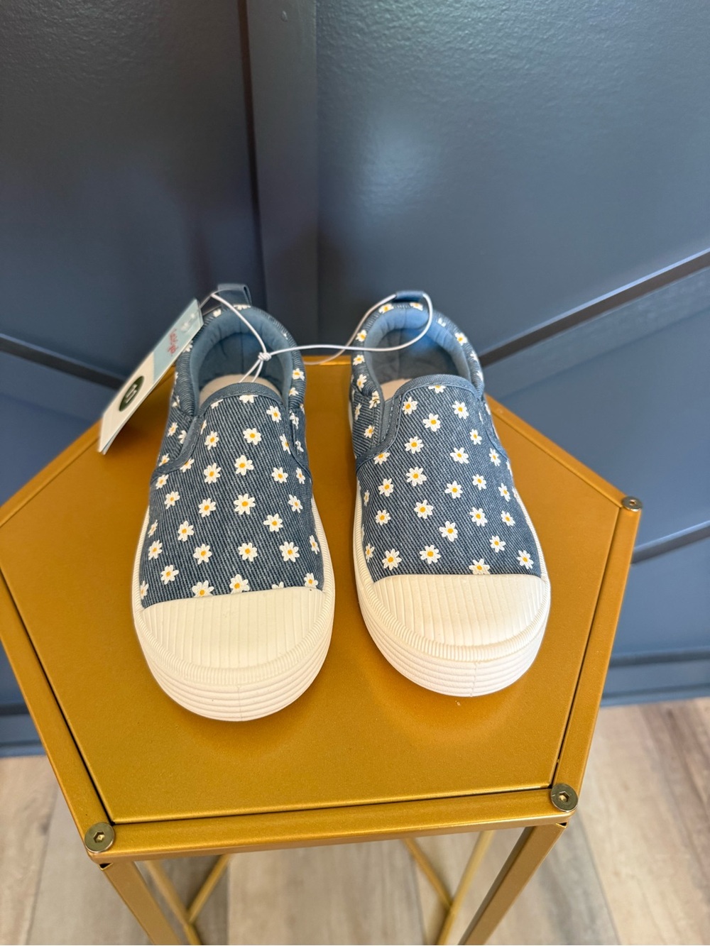 Cat & Jack Blue Daisy Slip-On Sneakers for Kids